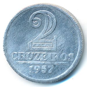 Бразилия, 2 крузейро (1957 г.)