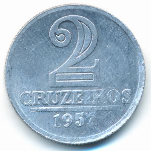 Бразилия, 2 крузейро (1957 г.)