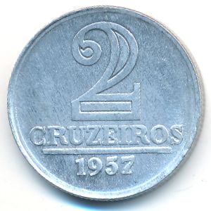 Бразилия, 2 крузейро (1957 г.)