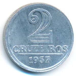Бразилия, 2 крузейро (1957 г.)
