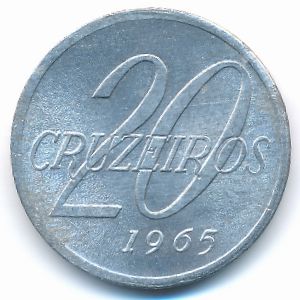 Бразилия, 20 крузейро (1965 г.)