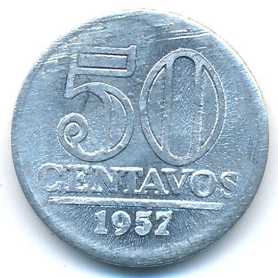 Бразилия, 50 сентаво (1957 г.)