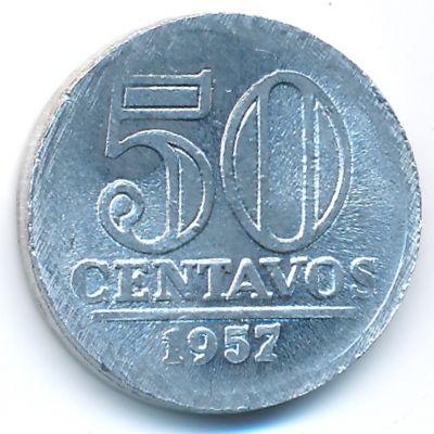 Бразилия, 50 сентаво (1957 г.)