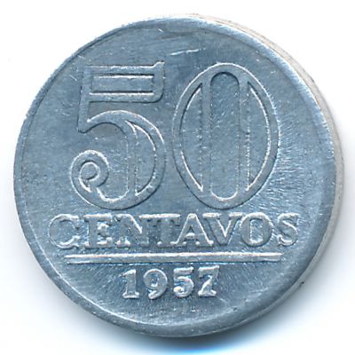 Бразилия, 50 сентаво (1957 г.)