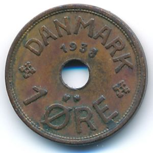 Дания, 1 эре (1938 г.)