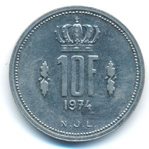 Люксембург, 10 франков (1974 г.)