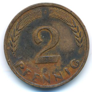 ФРГ, 2 пфеннига (1950 г.)