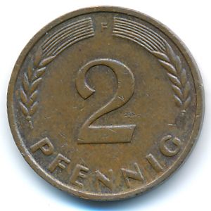 ФРГ, 2 пфеннига (1961 г.)