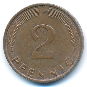 ФРГ, 2 пфеннига (1971 г.)