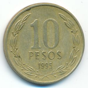 Chile, 10 pesos, 1995