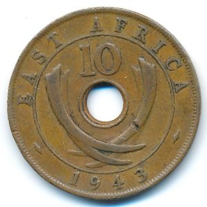 East Africa, 10 cents, 1943