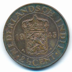 Netherlands East Indies, 2 1/2 cents, 1945
