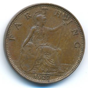 Великобритания, 1 фартинг (1927 г.)