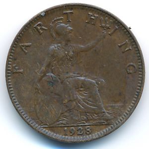 Великобритания, 1 фартинг (1928 г.)