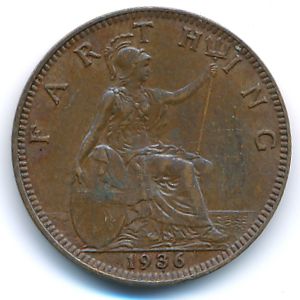 Great Britain, 1 farthing, 1936