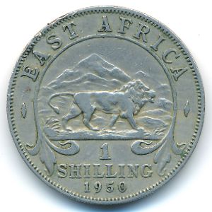 East Africa, 1 shilling, 1950