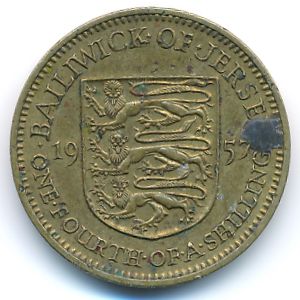 Джерси, 1/4 шиллинга (1957 г.)