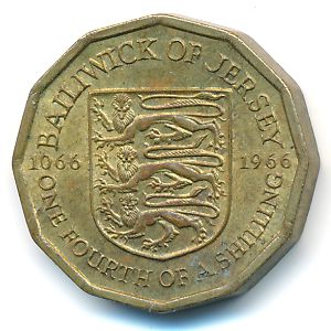 Джерси, 1/4 шиллинга (1966 г.)