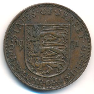 Джерси, 1/12 шиллинга (1931 г.)