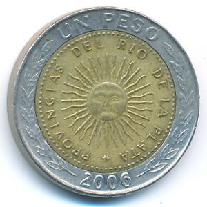 Argentina, 1 peso, 2006
