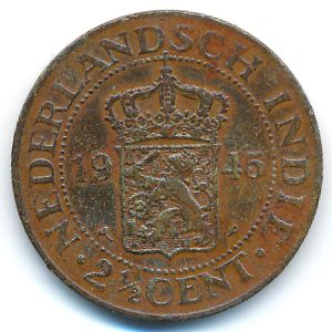 Netherlands East Indies, 2 1/2 cents, 1945