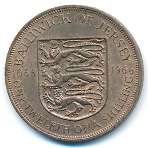 Джерси, 1/12 шиллинга (1966 г.)