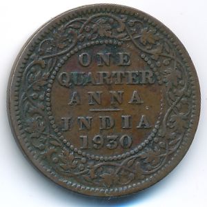 Британская Индия, 1/4 анны (1930 г.)