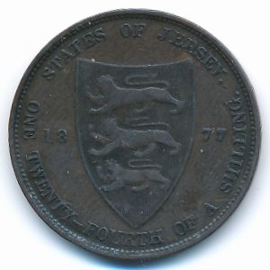 Jersey, 1/24 shilling, 1877