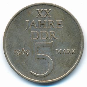 ГДР, 5 марок (1969 г.)