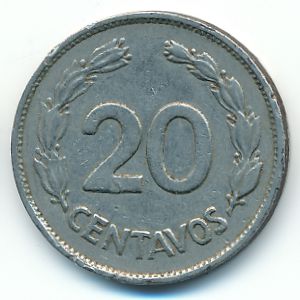 Эквадор, 20 сентаво (1969 г.)