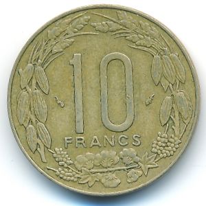 Центральная Африка, 10 франков (1985 г.)
