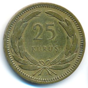 Турция, 25 куруш (1956 г.)