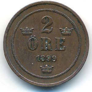 Швеция, 2 эре (1899 г.)