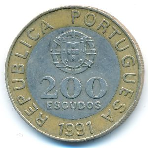 Португалия, 200 эскудо (1991 г.)