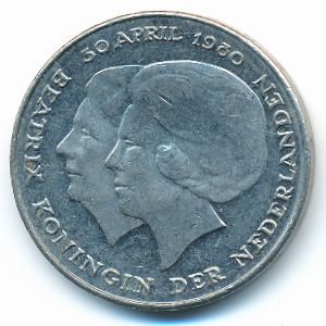 Netherlands, 2 1/2 gulden, 1980