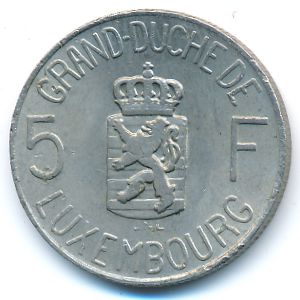 Люксембург, 5 франков (1962 г.)