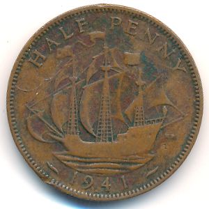 Great Britain, 1/2 penny, 1941
