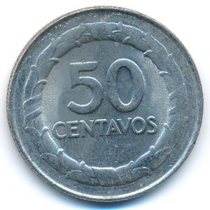 Колумбия, 50 сентаво (1968 г.)