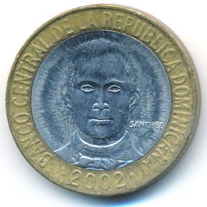 Доминиканская республика, 5 песо (2002 г.)