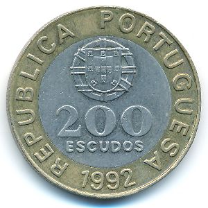 Португалия, 200 эскудо (1992 г.)