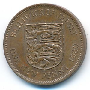 Jersey, 1 new penny, 1980