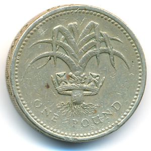 Великобритания, 1 фунт (1990 г.)