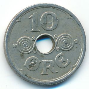 Denmark, 10 ore, 1940