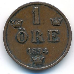 Швеция, 1 эре (1894 г.)