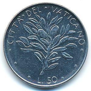 Ватикан, 50 лир (1973 г.)