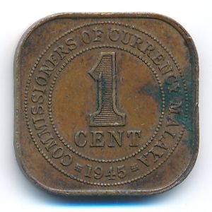 Малайя, 1 цент (1945 г.)