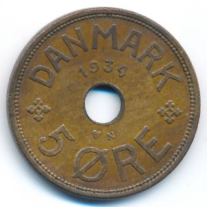 Дания, 5 эре (1934 г.)