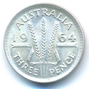 Австралия, 3 пенса (1964 г.)