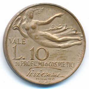 Италия., 10 лир (1947 г.)