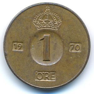 Швеция, 1 эре (1970 г.)